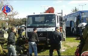 برخورد مرگبار کامیون با سربازان صهیونیست در قدس