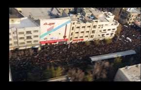 نخستین هلی شات از مراسم تشییع آیت الله رفسنجانی +ویدیو