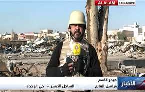 مشاهد خاصة من الدمار الذي لحق بحي الوحدة في الموصل