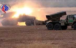 حمله توپخانه‌ای ارتش سوریه به داعش در السویداء