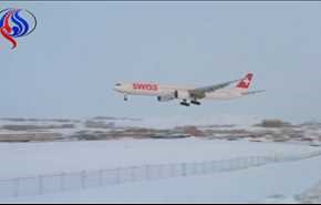 فرود اضطراری هواپیمای سوئیسی با یک موتور + ویدیو