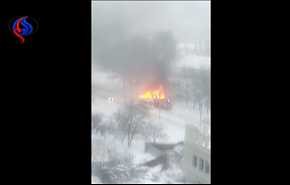 انفجار خودرو در شرق اوکراین +ویدیو