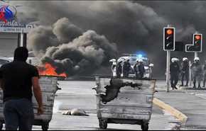 بالصور.. صدامات بين الشباب وقوات الامن البحرينية غرب المنامة