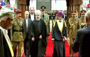 استقبال رسمی سلطان قابوس از دکتر روحانی‎ ‎ +عکس