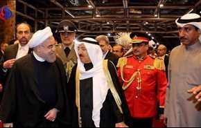 روحانی با استقبال امیر کویت وارد این کشور شد (عکس)