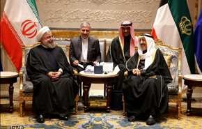 دیدار رئیس جمهوری و امیر کویت در کاخ امیری کویت/ تصاویر