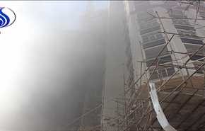 برج تجاری کیانپارس اهواز دچار حریق شد