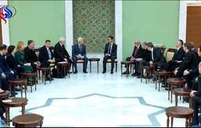 الرئيس الاسد يستقبل وفدا برلمانيا روسيا وأوروبيا