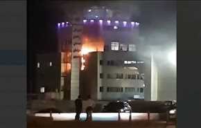 نخستین فیلم از آتش سوزی در برج مراقبت فرودگاه مشهد