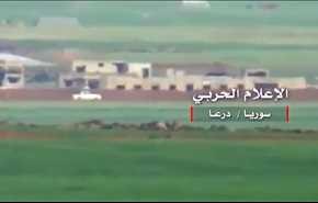 بالفيديو: لحظة تفجير عبوة ناسفة بالارهابيين في ريف درعا