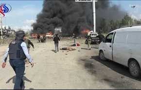 انفجار در محل توقف اتوبوس های حامل اهالی فوعا و کفریا+تصاویر