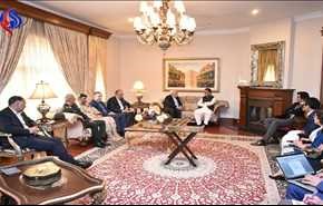 دیدار ظریف و رئیس مجلس ملی پاکستان
