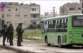 آخرین مرحله خروج عناصر مسلح از محله الوعر حمص