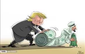 اولین در آمد ترامپ از عربستان برای آمریکایی ها - رئیس جمهور یا تاجر اسلحه؟! | کاریکاتور