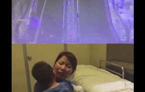 بالفيديو .. سلم كهربائي يمزق ذراع طفل أمام والدته!