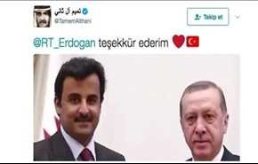 تشکر امیر قطر از اردوغان به زبان ترکی!