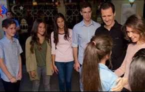 بشار اسد و خانواده در مراسم افطاری +تصاویر