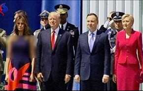 شاهد..هكذا احرجت زوجة الرئيس البولندي دونالد ترامب امام ميلانيا!
