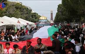 مسيرة غضب شعبية بتونس لأجل القدس وتضامناً مع الفلسطينيين + فيديو