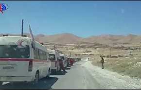 بالفيديو: وصول سيارات الهلال الأحمر السوري إلى فليطة