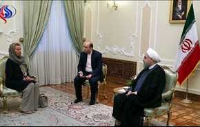 موغيريني تلتقي روحاني وظريف وتؤكد دعمها للاتفاق النووي