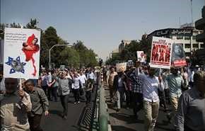 مظاهرة حاشدة في طهران تندد بجرائم القتل ضد المسلمين في ميانمار
