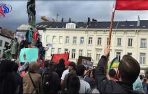 مجازر ميانمار تفجر تظاهرات للمسلمين في بلجيكا..أين الاوروبيين؟