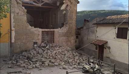 زلزال بقوة 7.1 درجة يضرب وسط ايطاليا + صور