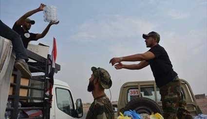 بالصور ..تقديم الدعم اللوجستي للقوات العراقية في قاطع القيارة