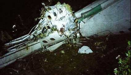 تصاویری از سقوط هواپیمای باشگاه فوتبال برزیلی در کلمبیا
