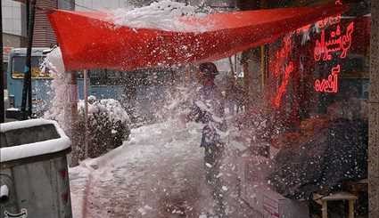 برف در اردبیل +عکس