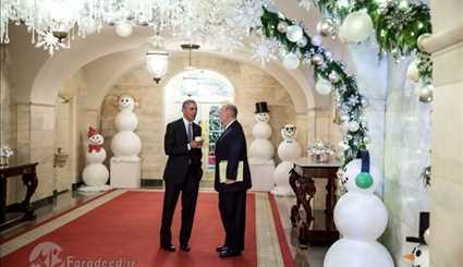 آخرین کریسمس اوباما در کاخ سفید +عکس