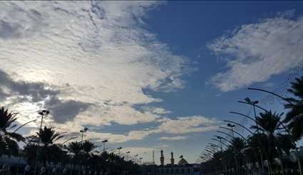 بالصور ...شاهد جمال السماء فوق العتبة الحسينية في كربلاء المقدسة