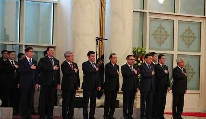 ترحيب رسمي رئيس جمهورية كازاخستان من الرئيس الإيراني