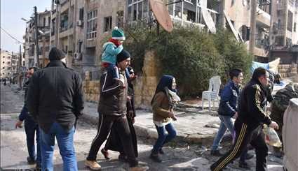 بازگشت مردم حلب +عکس