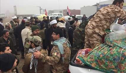 بالصور ..الدعم اللوجستي لقوات الحشد الشعبي العراقي في محافظة بيسان