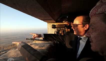 رئیس جمهور فرانسه در مناطق جنگ زده عراق +عکس