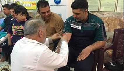 بالصور ..حملة تبرع بالدم لدعم القوات الأمنية والحشد الشعبي العراقي في بغداد