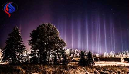 تصاویر؛ ستون نوری شگفت‌انگیز در شمال کانادا