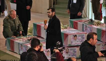 آغاز مراسم تشییع شهیدان آتش نشان در مصلی تهران/ تصاویر