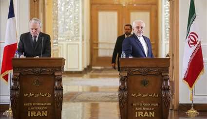 دیدار و کنفرانس مطبوعاتی وزیران خارجه ایران و فرانسه | تصاویر