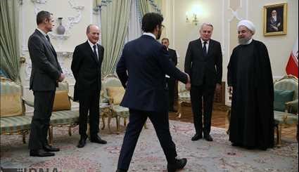 دیدار وزیر امور خارجه فرانسه با رئیس جمهور | تصاویر