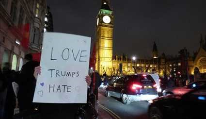 تظاهرات انگلیسی ها علیه ترامپ +عکس