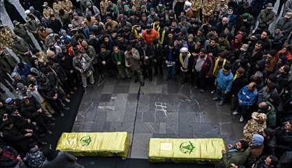 مراسم تشییع پیکر مطهر دو شهید مدافع حرم در مشهد/ تصاویر