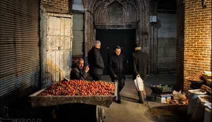 شب های بلند زمستان در بازار تبریز/ تصاویر