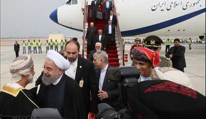 ورود رئیس جمهوری به عمان/ تصاویر