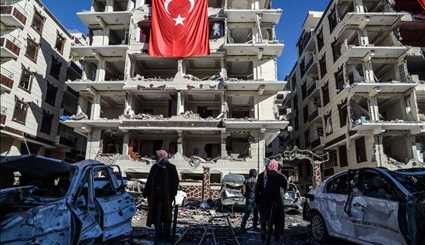 انفجار شدید در شهر شانلی اورفا ترکیه/ تصاویر