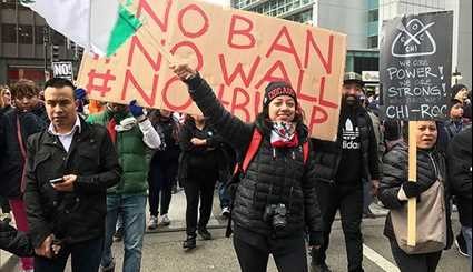 المهاجرون الولايات المتحدة يتظاهرون ضد سياسات الهجرة دونالد ترامب