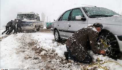 بارش برف در کردستان | تصاویر