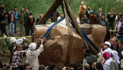 بالصور اكتشاف مجسمة رمسيس الثاني في مصر